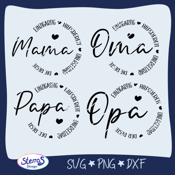 Mama/Papa einzigartig