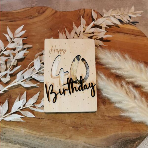 Geld- und Geschenkkartenverpackung für runde Geburtstage – Happy Birthday – Bild 5