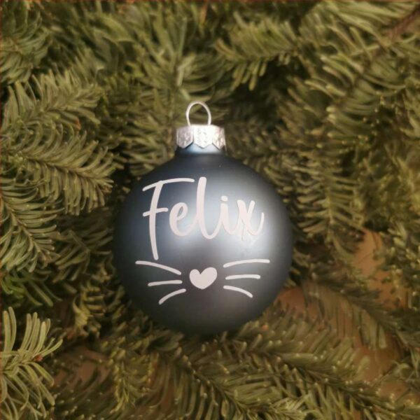 Weihnachtskugel "Miezfred" – Bild 2
