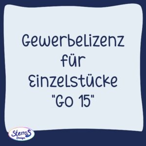 Gewerbelizenz für Einzelstücke "Go15"