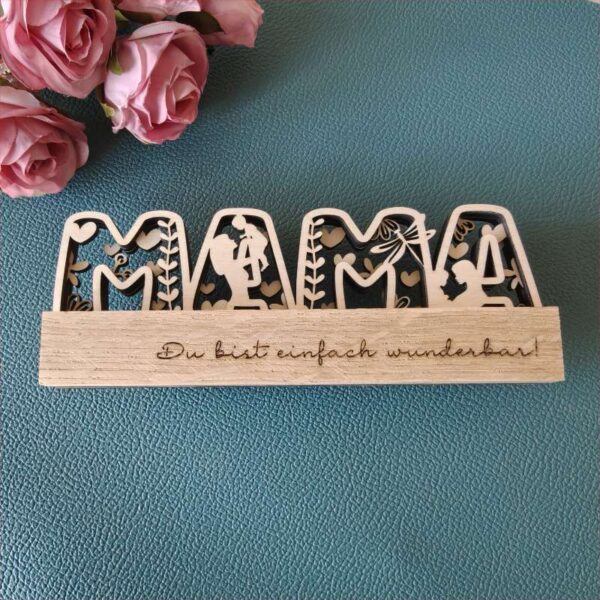 Laserdatei „MAMA“ mehrschichtig - Version 2 – Mutter mit Kind – Bild 6