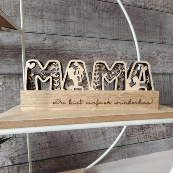 Laserdatei „MAMA“ mehrschichtig - Version 2 – Mutter mit Kind – Bild 5
