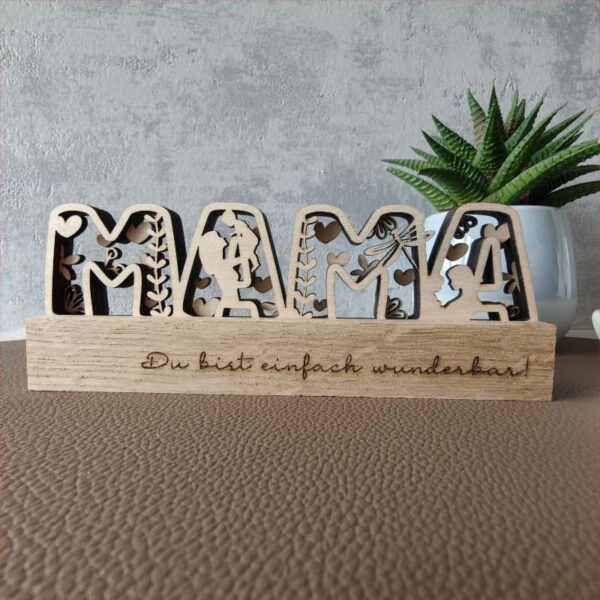 Laserdatei „MAMA“ mehrschichtig - Version 2 – Mutter mit Kind – Bild 4