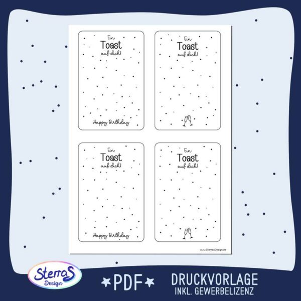 Ein Toast auf dich - 3D Druckdatei inkl. PDF Vorlage – Bild 6