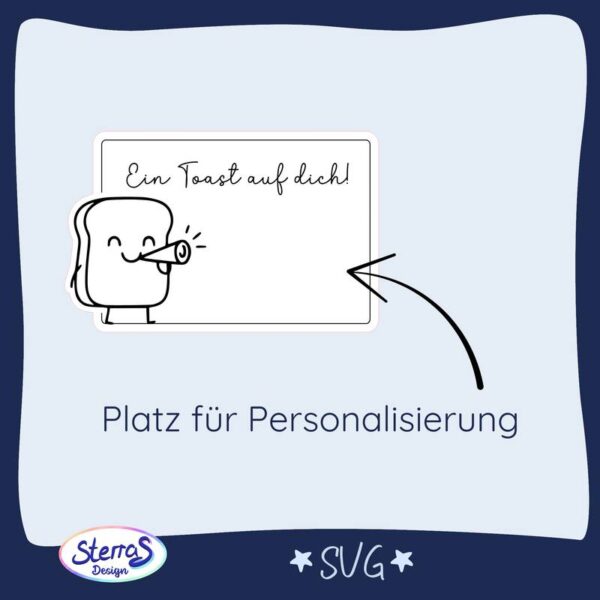Geschenkkartenhalter "Ein Toast auf dich" – Bild 6