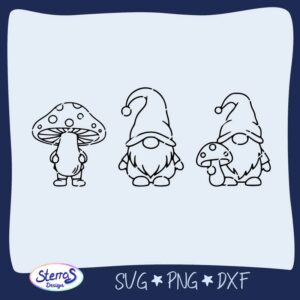 Wichtel Herbst - Pilz - 3er Set