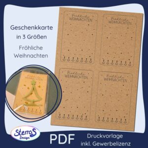 Geschenkkarte - Fröhliche Weihnachten