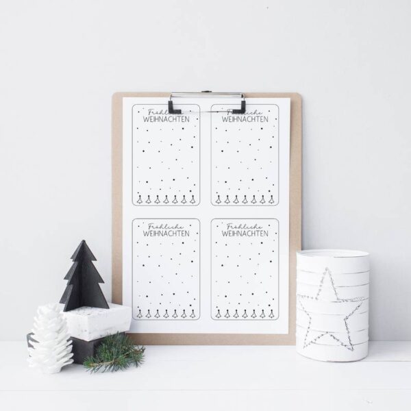 Geschenkkarte - Fröhliche Weihnachten – Bild 5