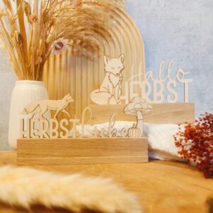 Hallo Herbst - Fuchs - Klötzchenaufsteller