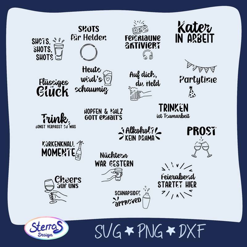 Untersetzersprüche - Feierabend-Fläche