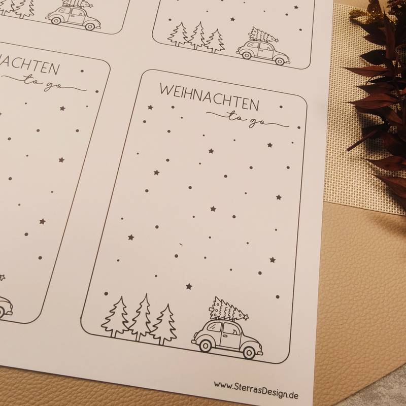 Geschenkkarten Set - wundervolle Weihnachten & Weihnachten to go – Bild 5