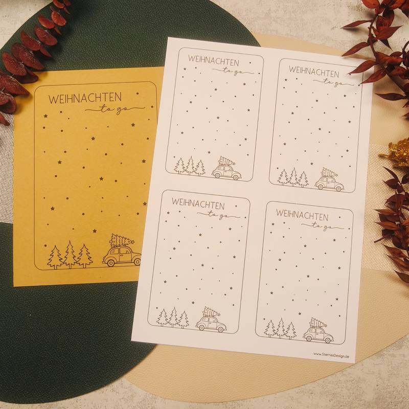 Geschenkkarten Set - wundervolle Weihnachten & Weihnachten to go – Bild 7