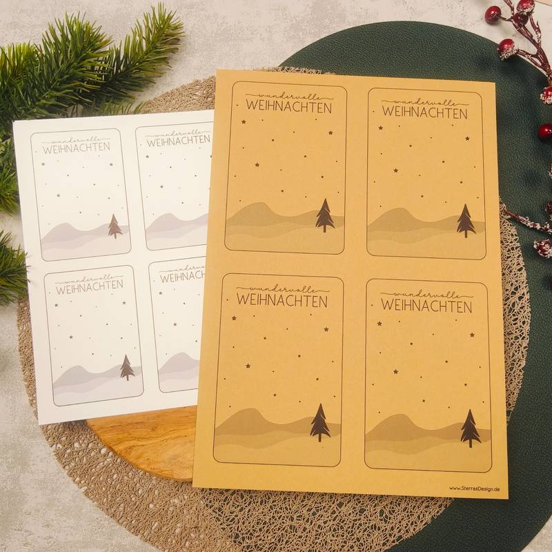 Geschenkkarten Set - wundervolle Weihnachten & Weihnachten to go – Bild 6