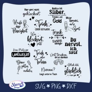 Untersetzersprüche - Glasgepolter