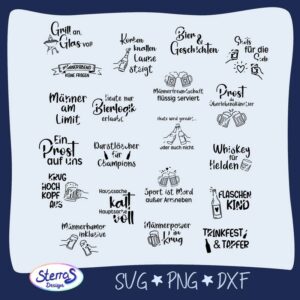 Untersetzersprüche - Männermomente