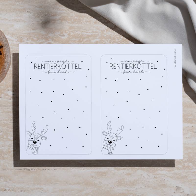 Geschenkkarte - ein paar Rentierköttel für dich – Bild 6