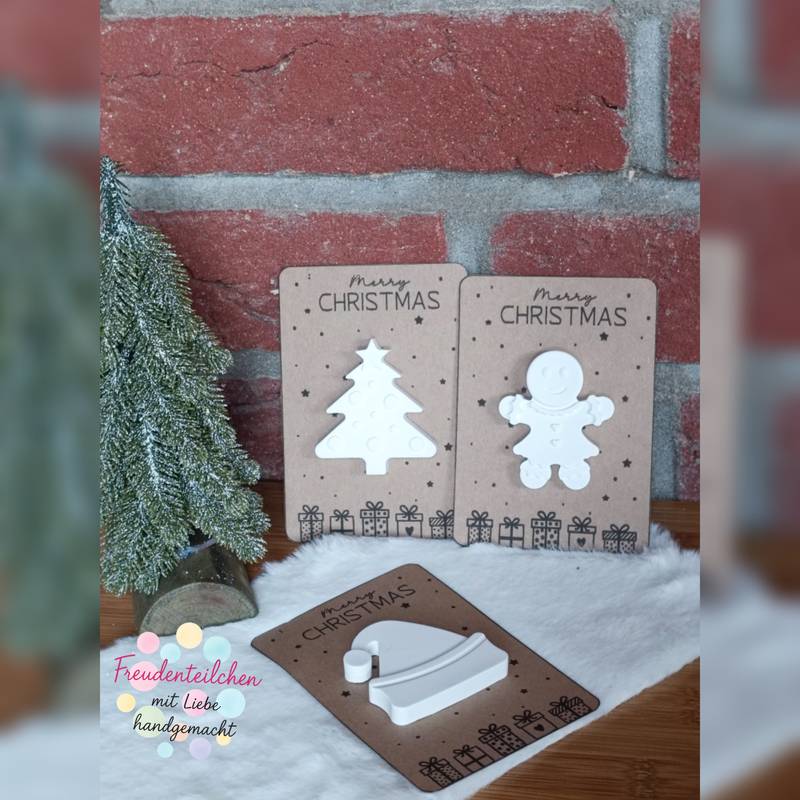 Geschenkkarten Set - ein gesegnetes Weihnachtsfest & Merry Christmas – Bild 5