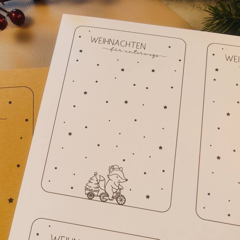 Geschenkkarten Set - "ein kleiner Stern für dich" & "Weihnachten für unterwegs" – Bild 6