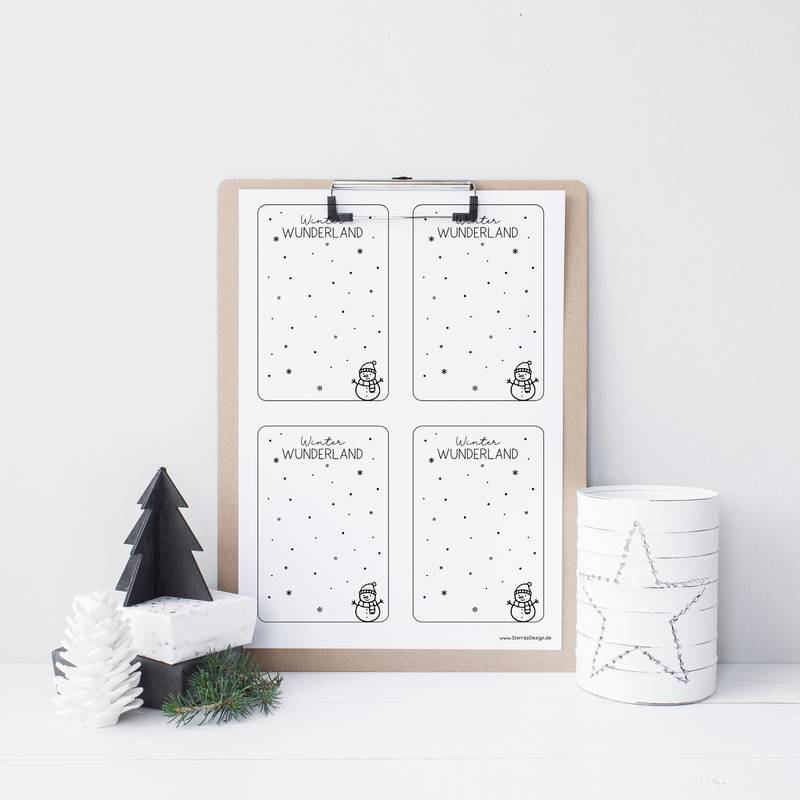 Geschenkkarten Set - kleine Auszeit im Advent & Winter Wunderland – Bild 7