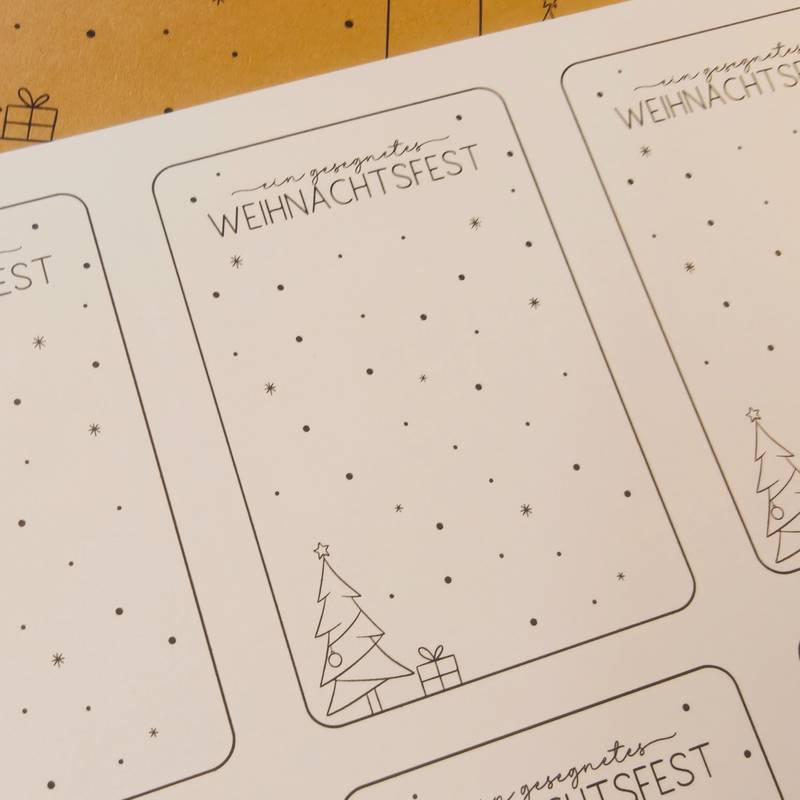 Geschenkkarten Set - ein gesegnetes Weihnachtsfest & Merry Christmas – Bild 7
