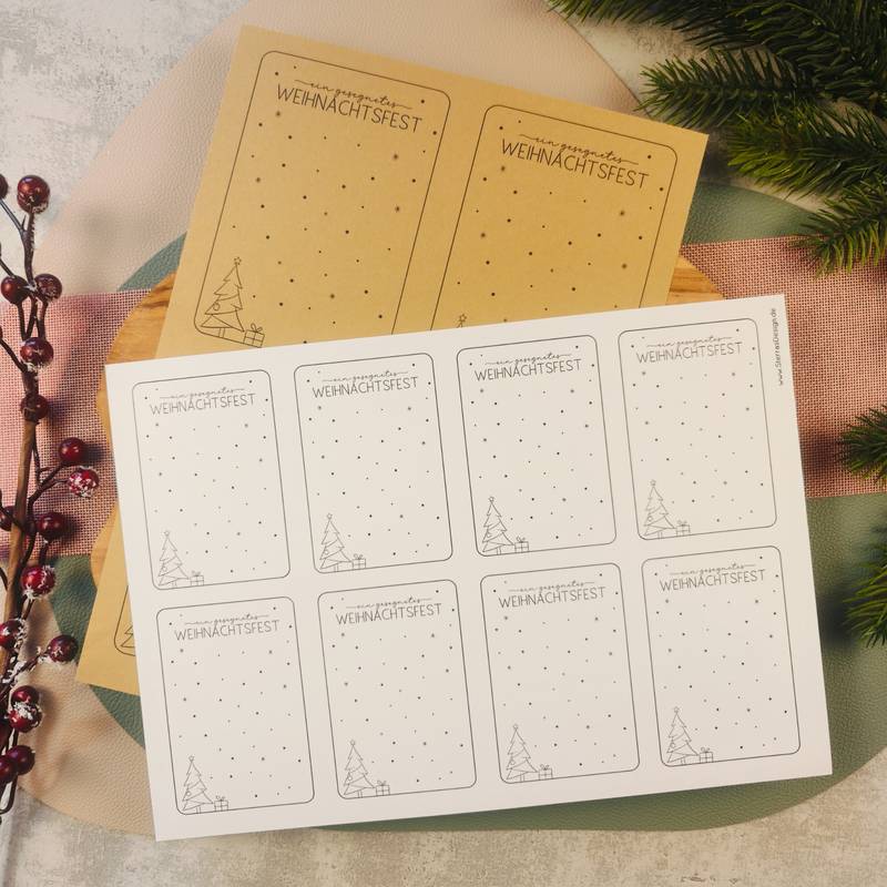 Geschenkkarten Set - ein gesegnetes Weihnachtsfest & Merry Christmas – Bild 4