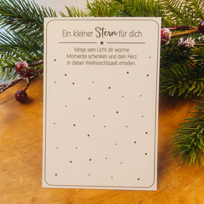 Geschenkkarten Set - "ein kleiner Stern für dich" & "Weihnachten für unterwegs" – Bild 5