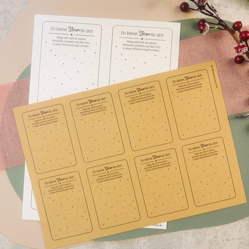Geschenkkarten Set - "ein kleiner Stern für dich" & "Weihnachten für unterwegs" – Bild 7