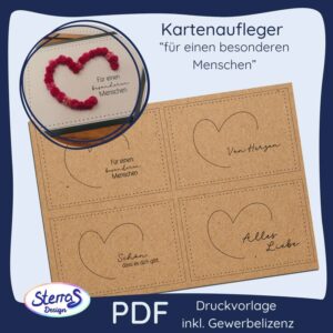 Kartenaufleger - für besondere Menschen