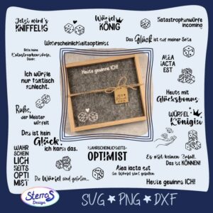 Würfel-Sprüche - Plotterdatei