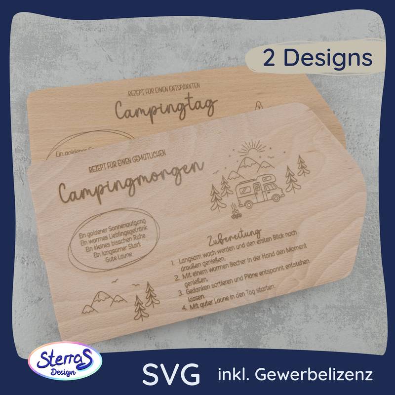 Camping-Rezepte - Panorama Serie (Querformat) - Laserdatei