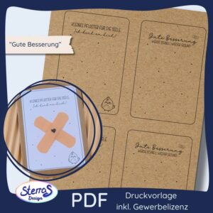 Gute Besserung - Geschenkkarte